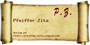Pfeiffer Zita névjegykártya